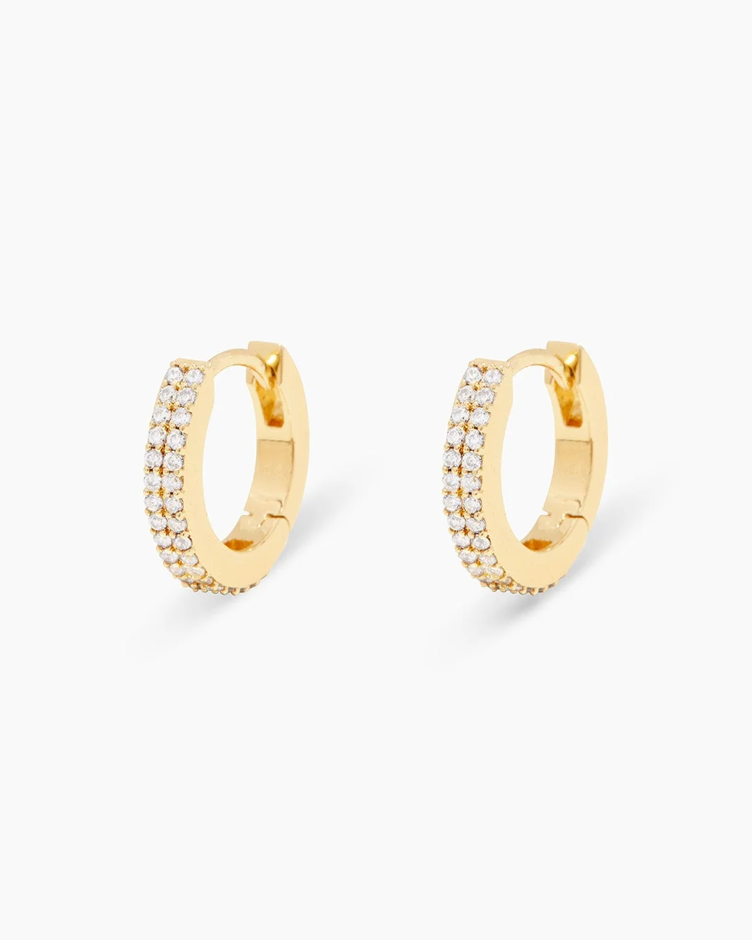 Wilder Shimmer Bar Huggie Hoop Earrings
